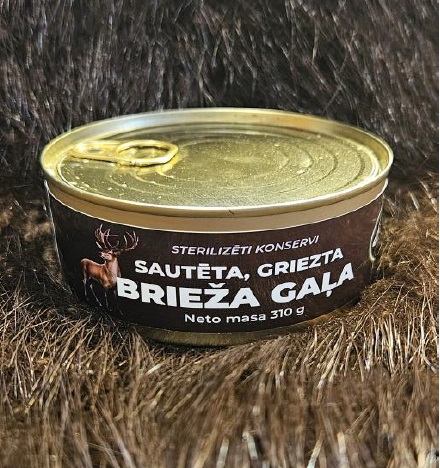 Sautēta, griezta brieža gaļa 310g